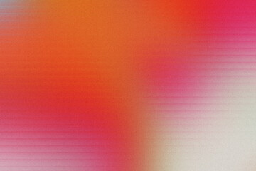 Pink Orange Abstract ribbed glass texture fluted smeared pastel blurred horizontal line stripes background. Gradient color Glass grainy coarse rough blurred noise backdrop for web website background 