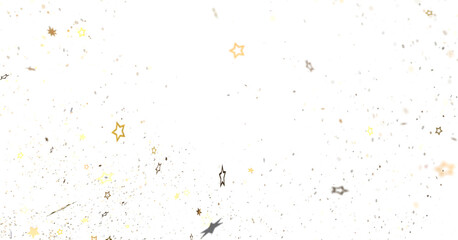 Dazzling 3D Illustration: Witness a Downpour of Golden Stars