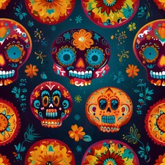 Fototapeta premium seamless pattern with flowers