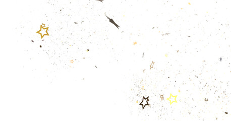 Dazzling 3D Illustration: Witness a Downpour of Golden Stars