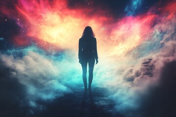 Obraz premium The surreal vision of enlightenment in the future