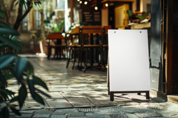 PNG restaurant a-frame sign, transparent design