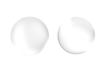 glass ball on transparent background