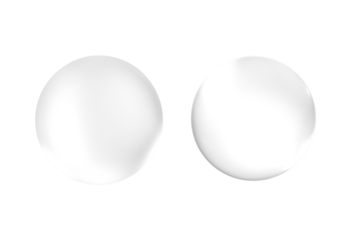 glass ball on transparent background