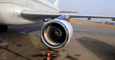 Engine of the airplane . High quality photo © Rana