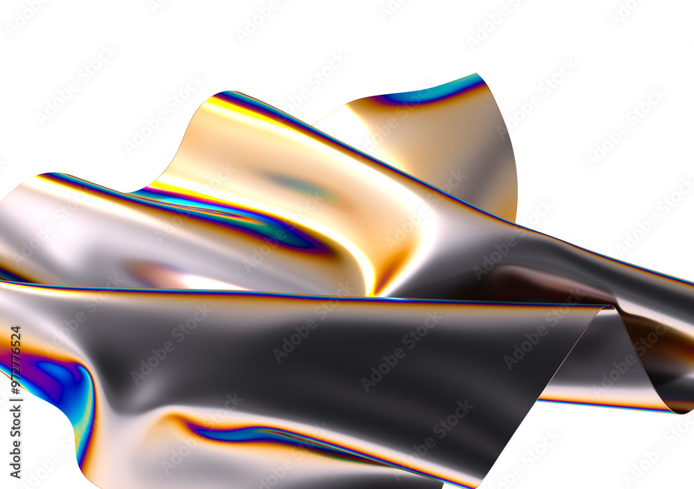 Poster Abstract fluid gradient shape flowing