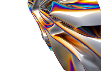 3d fluid shapes with holographic effect