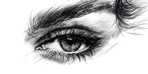 Fototapeta premium Dramatic Artistic Illustration of a Human Eye