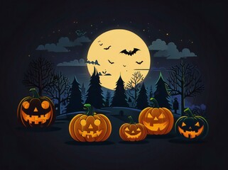 Fototapeta premium halloween background with pumpkin