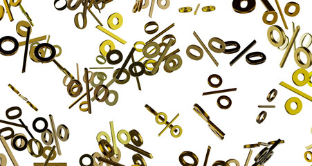 percent rain shopping digital in 3d. transparent PNG