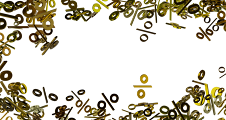 percent shopping digital in 3d. background transparent PNG