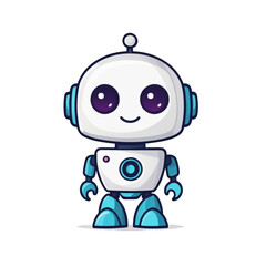 Fototapeta premium Collection of Cute Little Robot Logo Designs Isolated