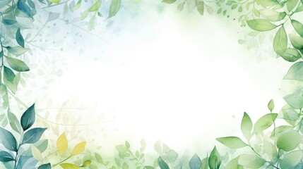 Fototapeta premium Spring leaves copy space background