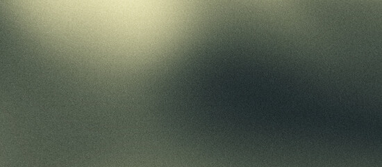Gray beige green grainy gradient background with blazing  light yellowish-white and noise texture effect banner in the background
