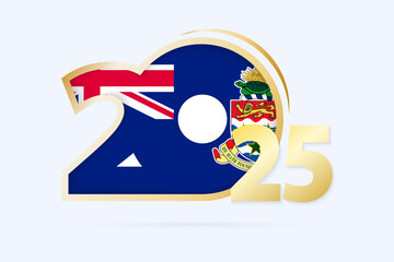 Year 2025 with Cayman Islands Flag pattern.