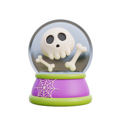 3d decorative elements for Halloween, trick or treat, october holiday, cartoon style isolated, 3d rendering.