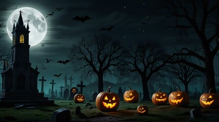halloween background with pumpkin