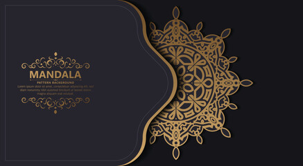 dark gold color mandala background concept © Zein Republic Studio