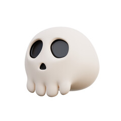 3d decorative elements for Halloween, trick or treat, october holiday, cartoon style isolated, 3d rendering.