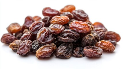 Obraz premium dried raisins on white backgrounds