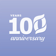 100 Years Anniversary Celebration Number Vector Design Collection