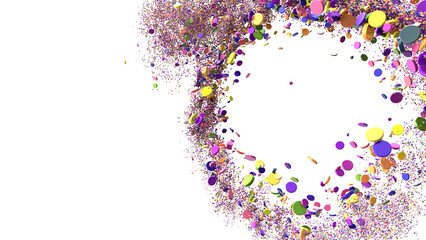 confetti png. Gold confetti falls from the sky. Glittering confetti on a transparent background. Holiday,