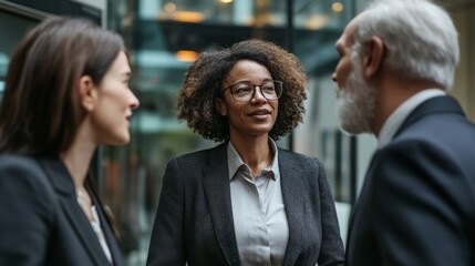 Business People Meeting Conversation Discussion Corporate Office