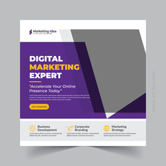 Digital business marketing social media post and web banner template eps


