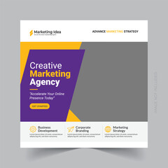 Digital business marketing social media post and web banner template eps


