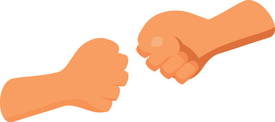 Two people are giving each other a fist bump as a sign of respect, teamwork, and success