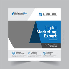 Digital business marketing social media post and web banner template eps


