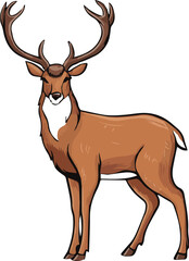 beauty full deer silhouette vector art.