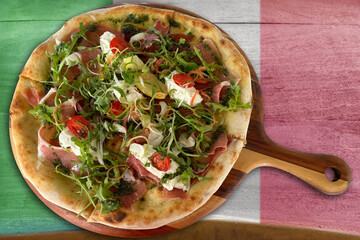 Pizza aux couleurs de l’Italie 