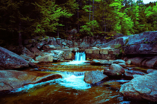 waterfall in the mountains
