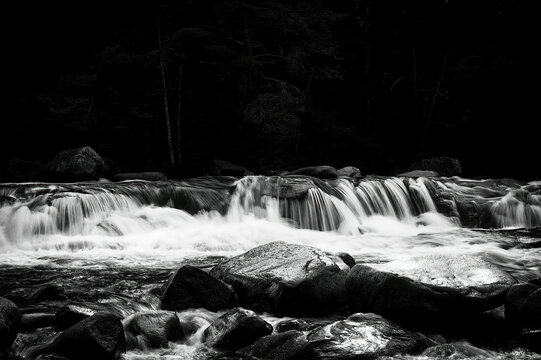 waterfall in the mountains