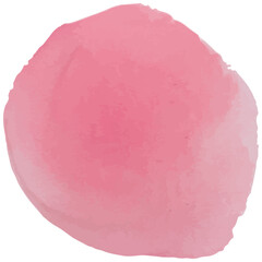 Soft pink watercolor circle illustration, isolated on transparent background. Perfect for creative design projects, backgrounds, and abstract compositions with a gentle artistic touch