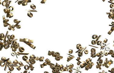 percent shopping digital in 3d. background