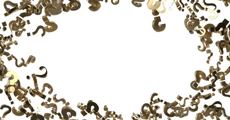 Question marks Quiz doubt survey faq public poll.