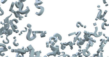 question icons, original 3d rendering; business and marketing concepts