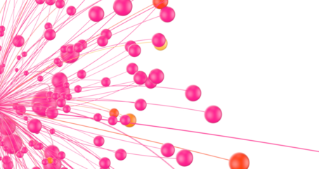 Global network. Blockchain. 3D illustration. Neural networks and artificial intelligence. Abstract