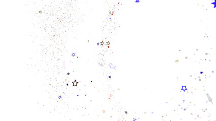 Abstract Colorful Scattered Shapes