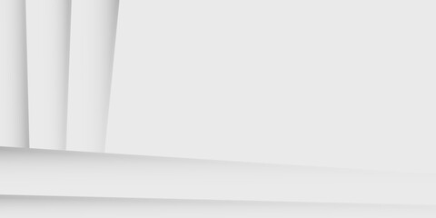 Panoramic geometric shapes on abstract white background simple modern for banner