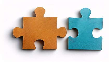 Obraz premium Puzzle pieces on a white background. Jigsaw puzzle 