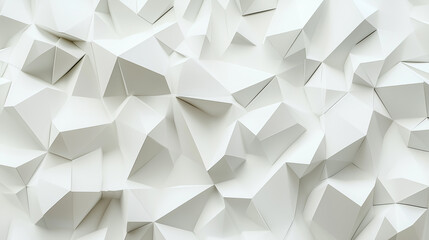 Fototapeta premium Modern Simplicity: Abstract White Low-Poly Geometric Background