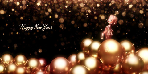 Happy New Year festive and celebration background