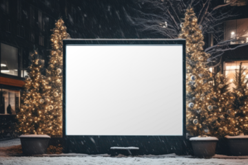 Digital signage png mockup, transparent design