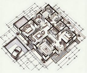 Fototapeta premium floor plan