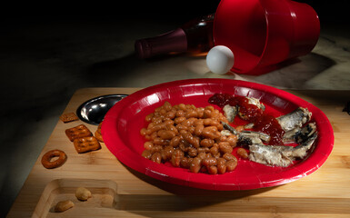 Budget beer pong party dinner