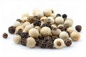 Obraz premium A fresh White pepper and White pepper Power isolated on white