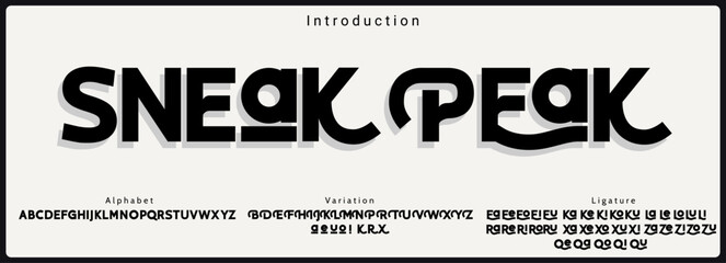 Modern elegant bold vector font. Typography urban style alphabet fonts for fashion, sport, technology, digital, movie, logo design, vector illustration © yotaku